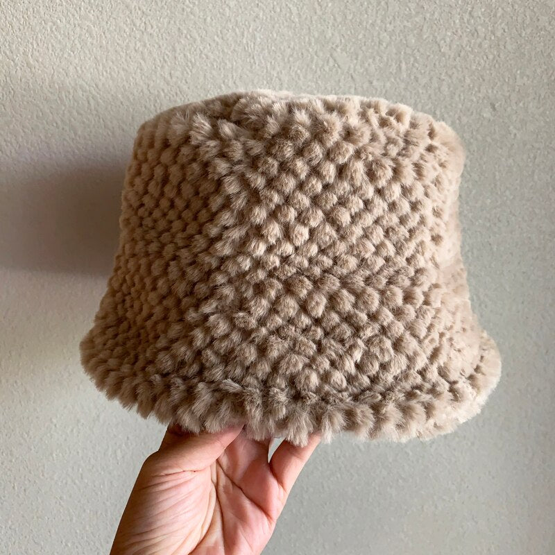 Faux Fur Winter Bucket Hat