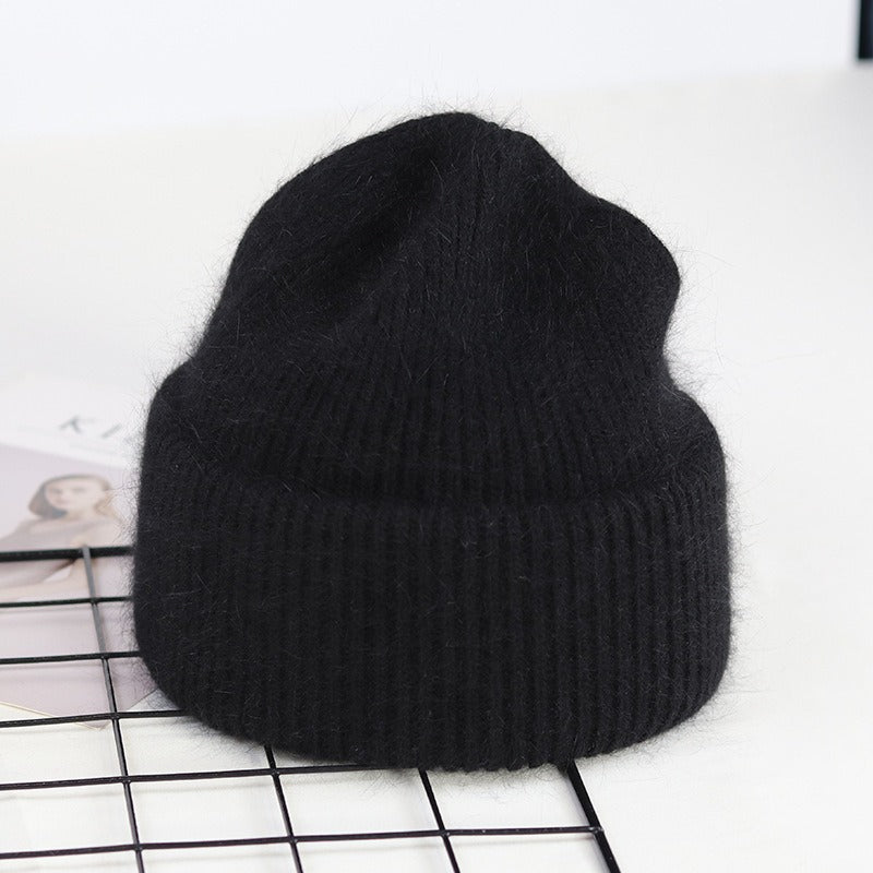 Real Fur Solid Beanies For Women