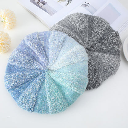 Luxurious & Elegant Multicolor Cotton Knitted Beret