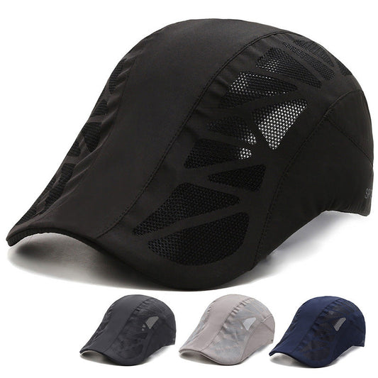 Hybrid Summer Mesh Flat Cap