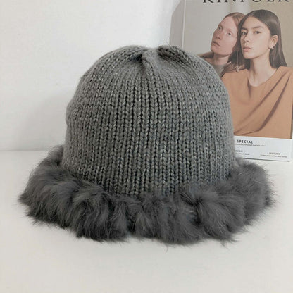 Fashion Rabbit Hair Knit Hat