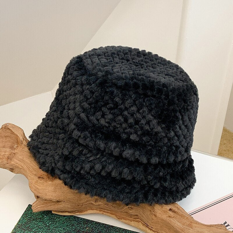 Faux Fur Winter Bucket Hat