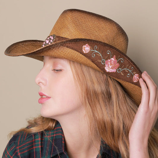 Women Western Embellished Cowboy Hat