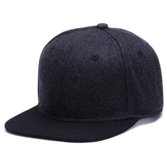 Black Flat Winter Hip Hop Hats For Men