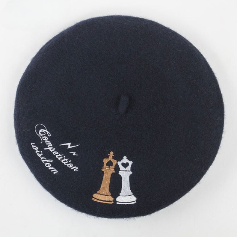 Women's Embroidered Warm Wool Winter Berets