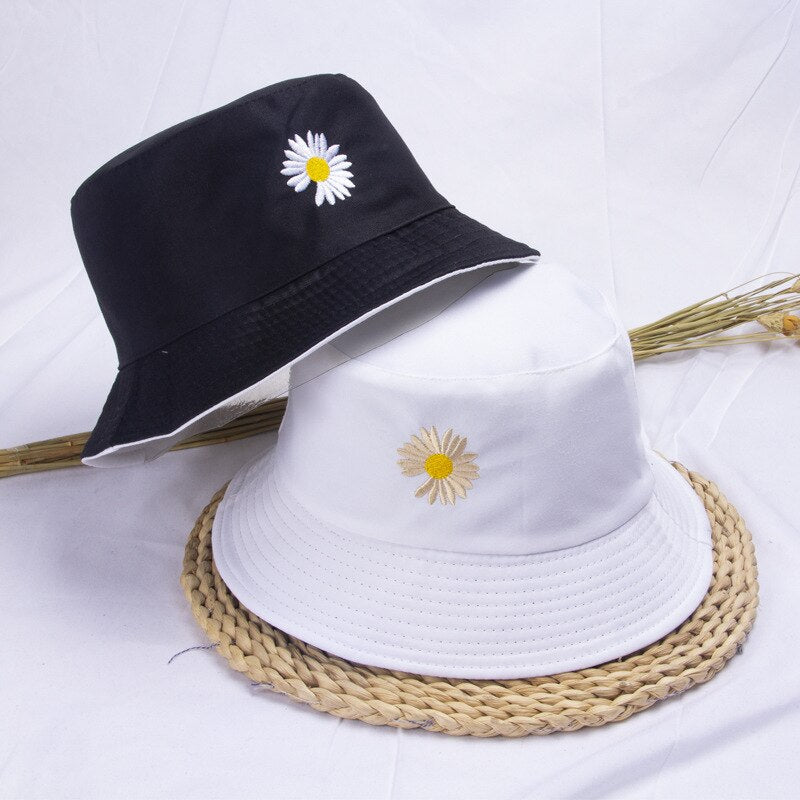 Reversible Embroidered Unisex Summer Bucket Hat