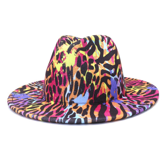 Casual Vintage Leopard Print Fedora