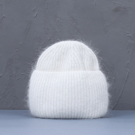 Autumn & Winter Rabbit Fur & Cashmere Knitted Warm Beanie