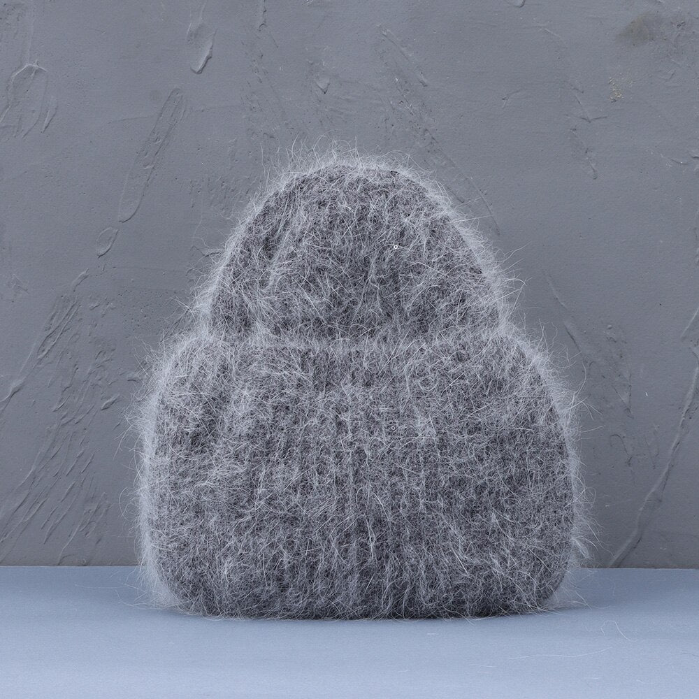 Autumn & Winter Rabbit Fur & Cashmere Knitted Warm Beanie