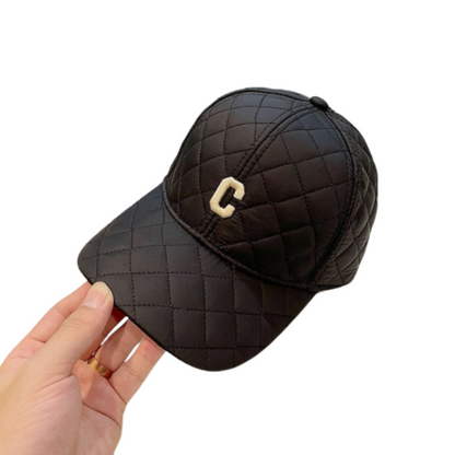Plaid Warm Stylish Baseball Hat For Women