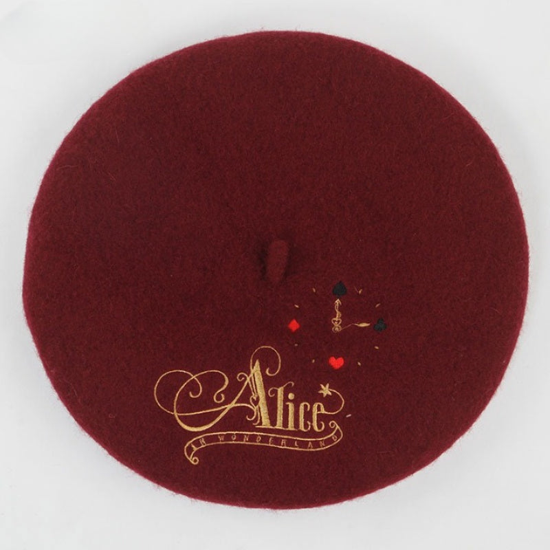Women's Embroidered Warm Wool Winter Berets
