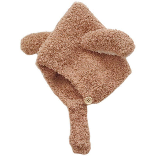 Winters Cozy Hat With Soft Plush Ears For Kids