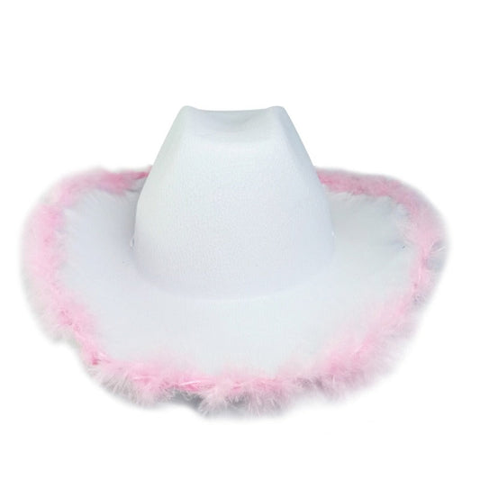 Pink Fluffy Cowgirl Hat