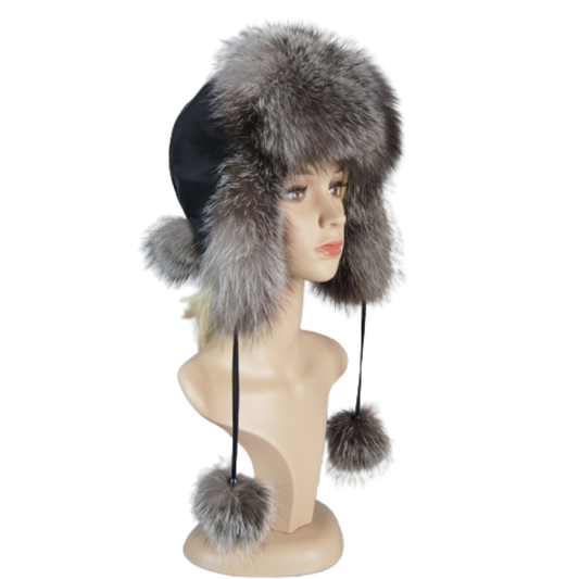 Stylish Winter Warm Pompoms Fur Caps