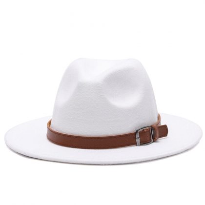 Formal Vintage Jazz Buckled Wide Brim Fedora